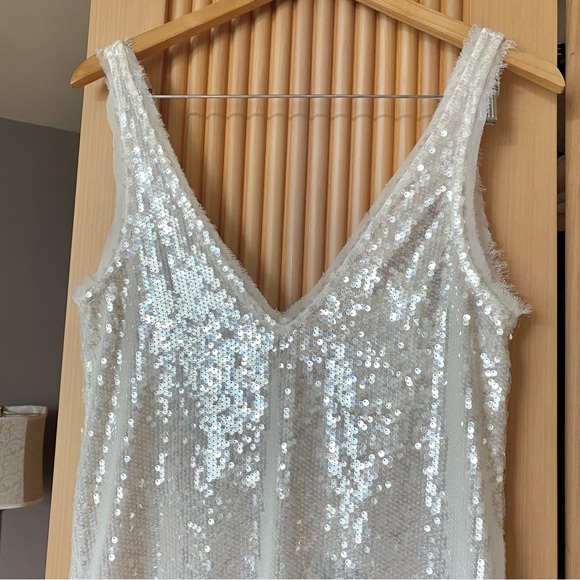 Zara sequin midi dress white - Picture 5 of 15